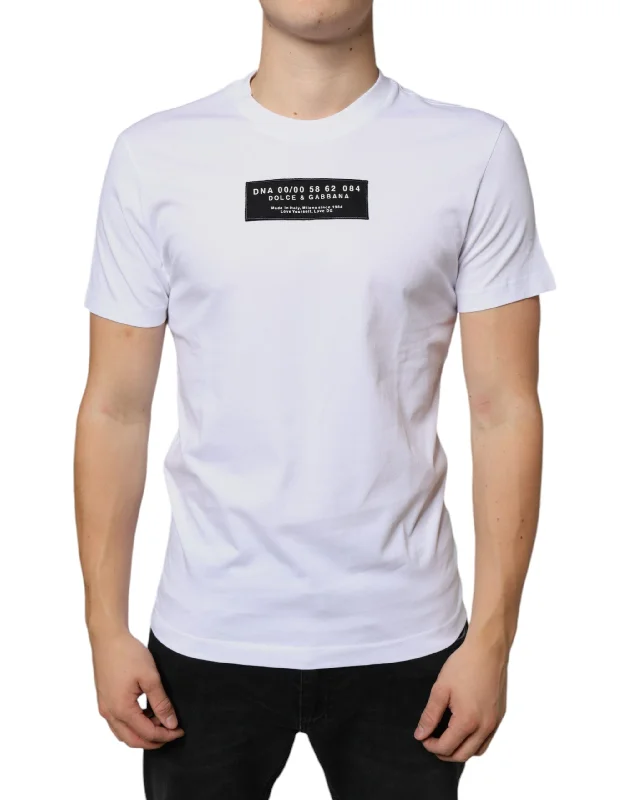 Men's Shirts for BoatingDolce & Gabbana  Cotton DG Applique Casual Men's T-shirt