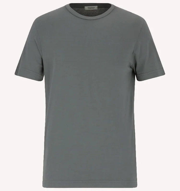 Men's Shirts with Mandarin CollarsCrossley T-Shirt in Washed Black