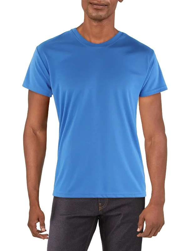 Men's Shirts with Elastic WaistbandsMens Moisture Wicking Crewneck T-Shirt