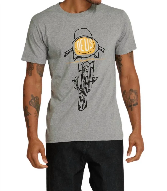 Men's Shirts with Double-Breasted DesignsFrontal Matchless Tee In Grey