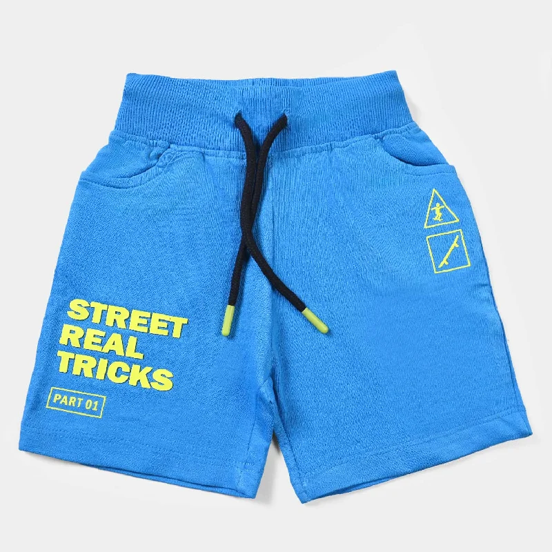 Breathable Men's Athletic ShortsBoys Cotton Terry Short Street Real Tricks-B-Blue