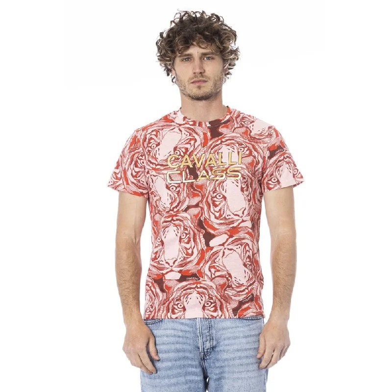 Men's Shirts with Plaid PatternsCavalli Class  Cotton Men's T-Shirt