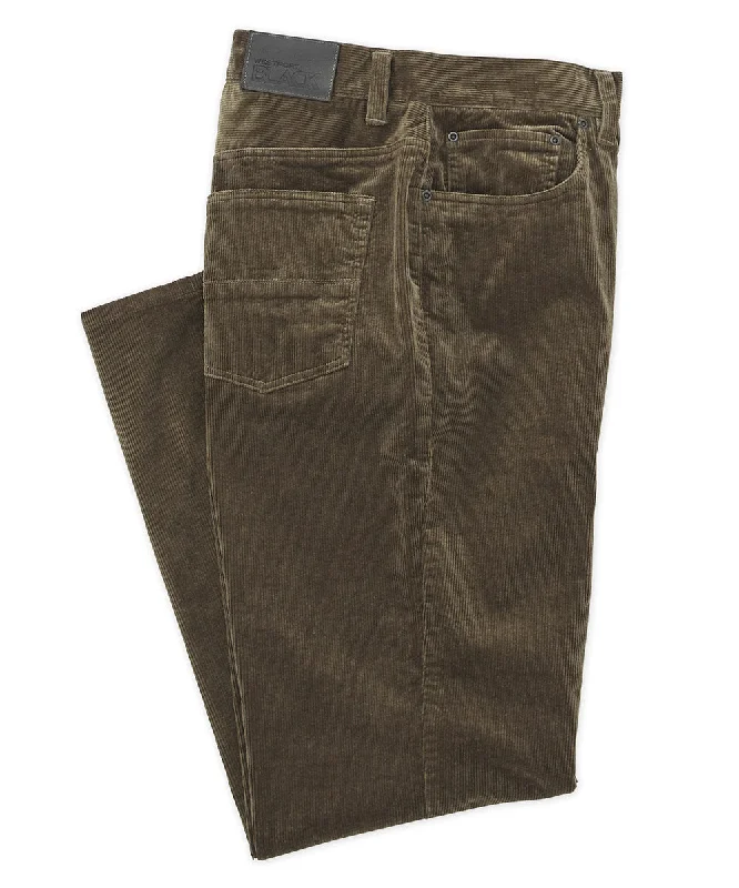 Men's Swim Trunks for SwimmingWestport Black Stretch Cord 5-Pocket Pant