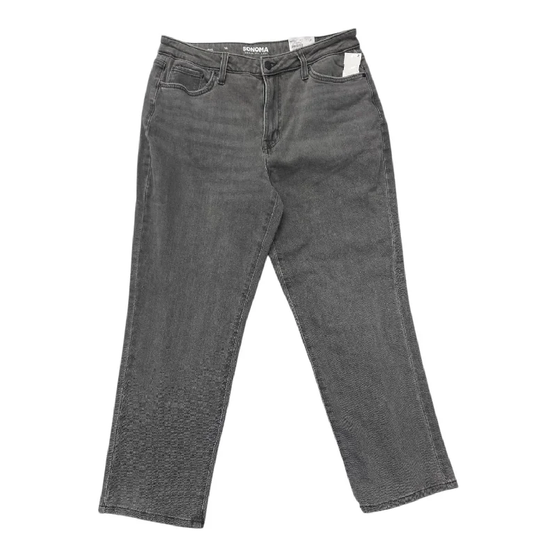 Men's Jeans for Office WearJeans Straight By Sonoma In Grey Denim, Size: 14