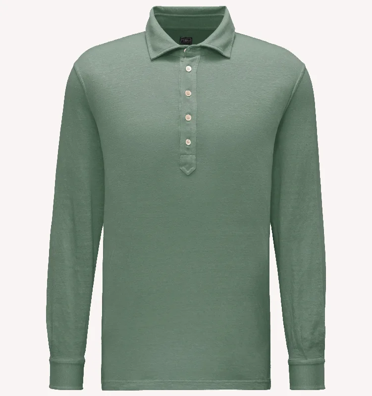 Men's Shirts with Embellished CollarsFedeli Polo in Green