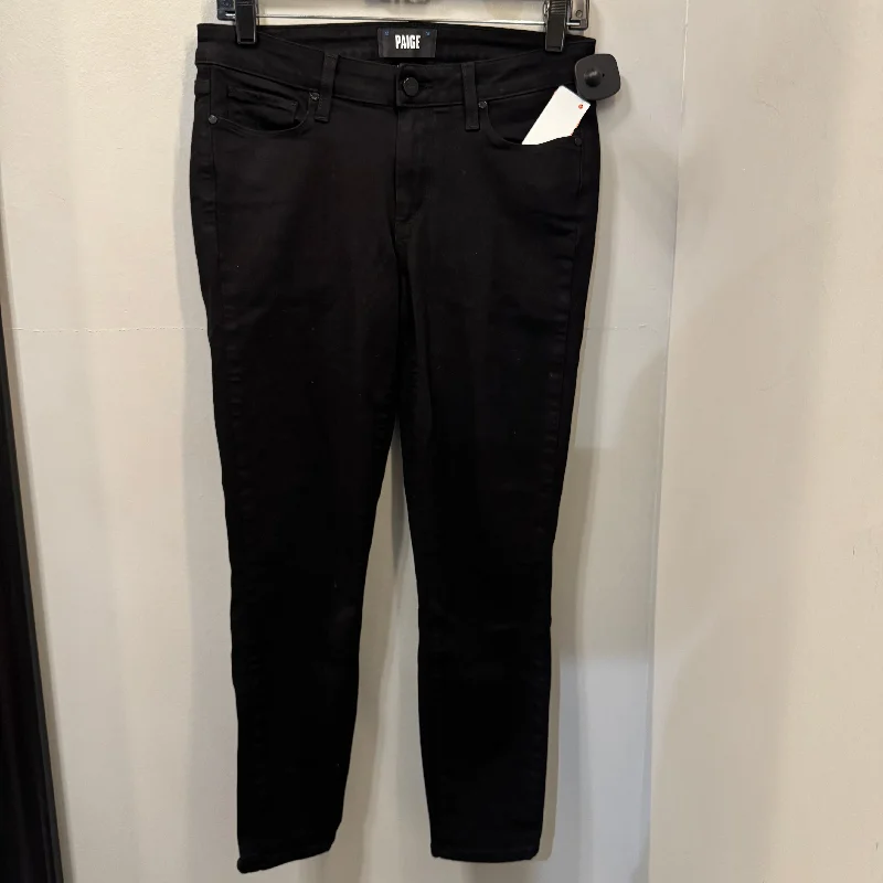 Jeans for Men with a Big BellyJeans Cropped By Paige In Black Denim, Size: 4