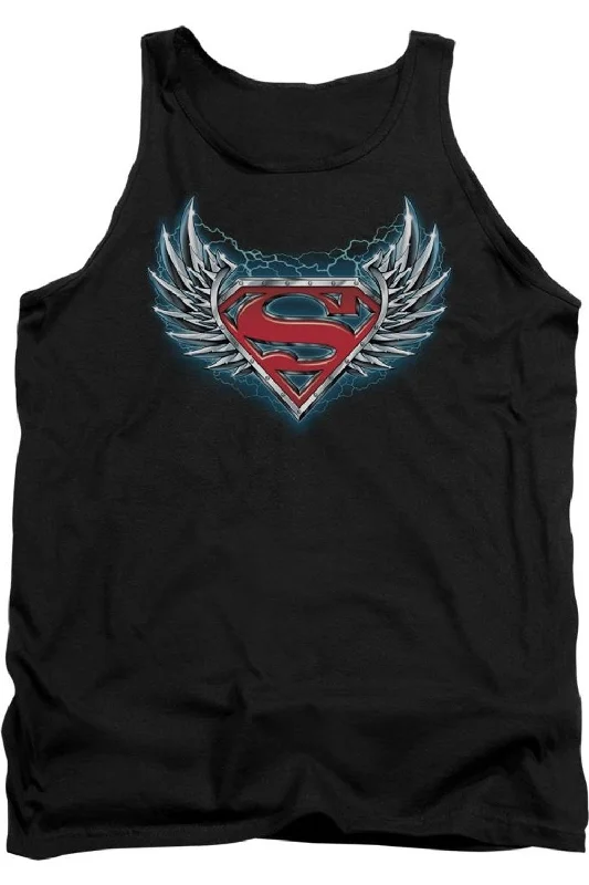 Men's Shirts with Button-Down PocketsSuperman Steel Wings Logo Adult Tank Top