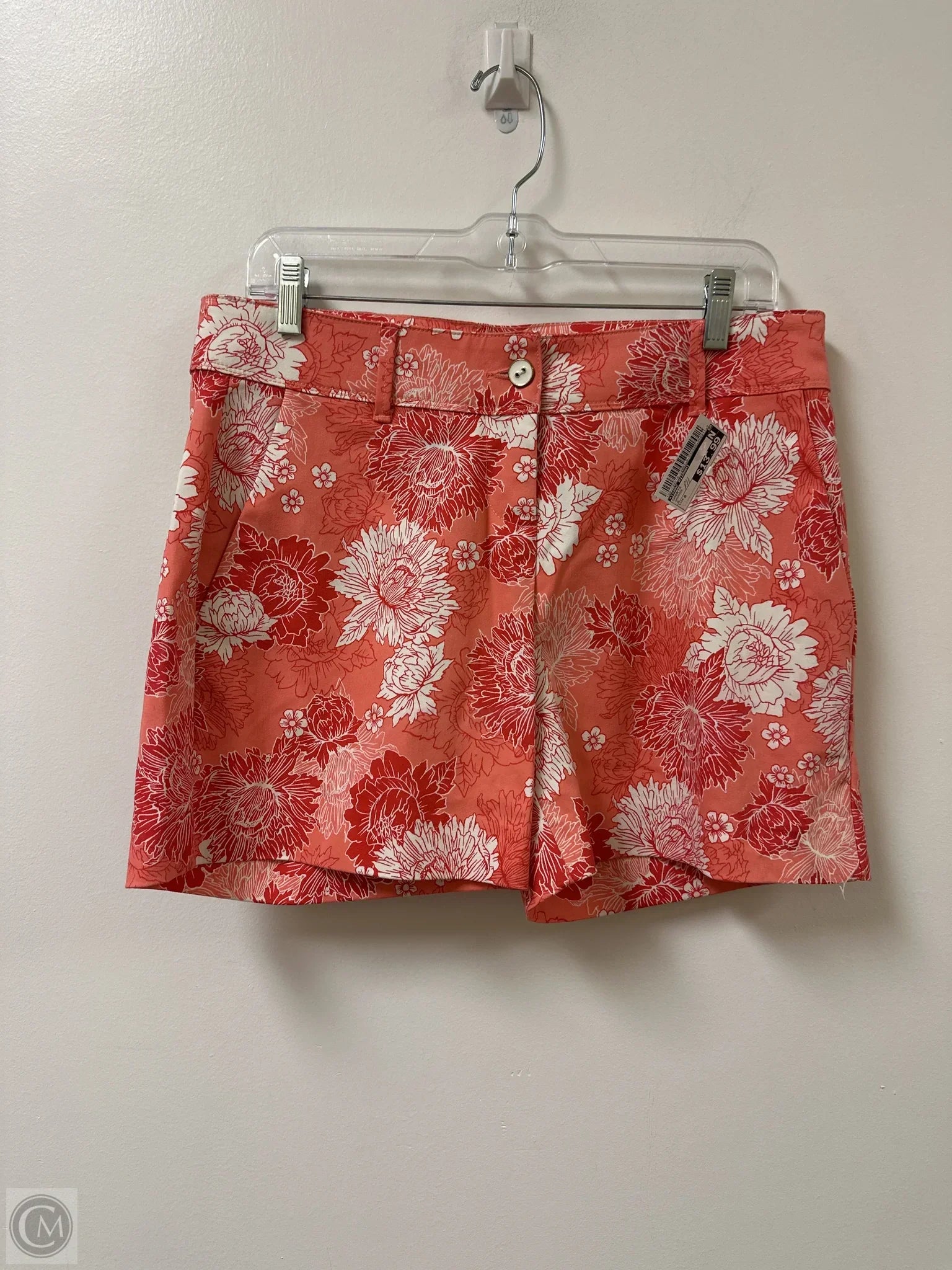 Casual Men's ChinosShorts By Isaac Mizrahi In Orange, Size: 8