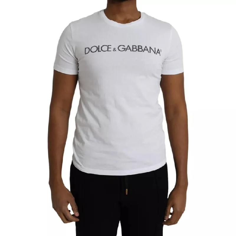 Men's Shirts with Appliqué DetailsDolce & Gabbana Logo Cotton Crew Neck Short Sleeves Men's T-shirt (Pre-Owned) Men's Shirts with Appliqué DetailsDolce & Gabbana Logo Cotton Crew Neck Short Sleeves Men's T-shirt (Pre-Owned)