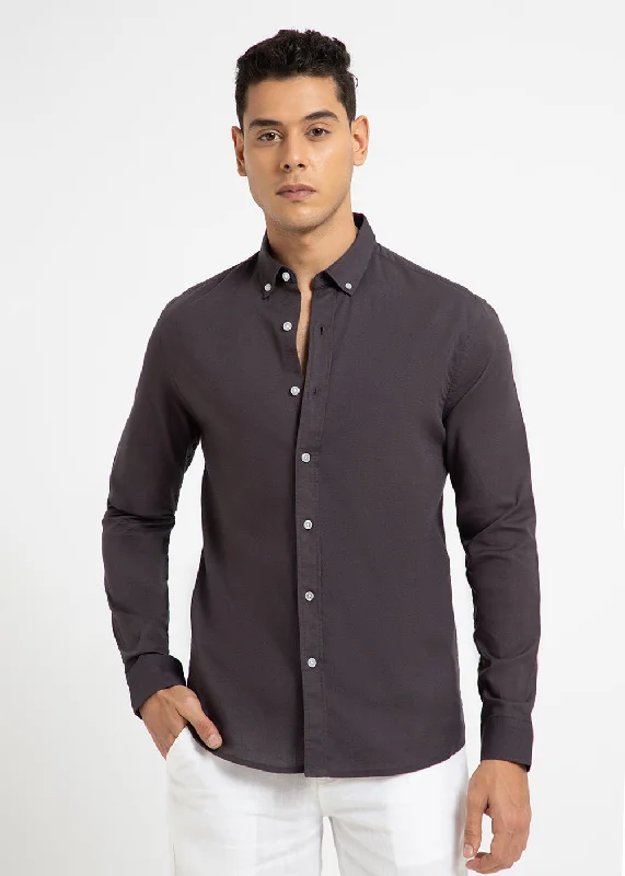 Men's Custom-Fit Shirts for a Personalized LookGranite Gray Cotton Linen Shirt