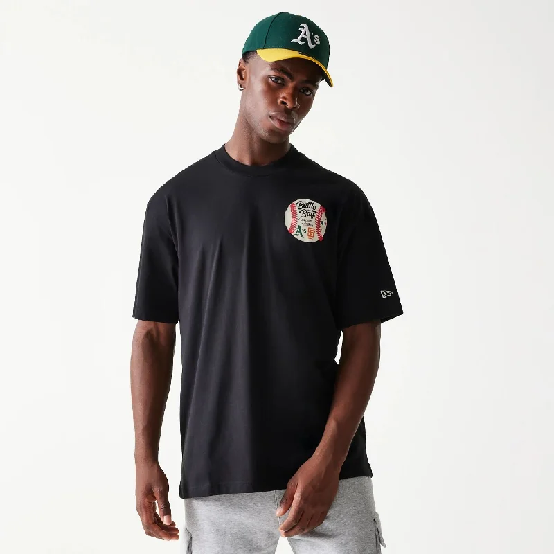 Men's Shirts with Patch PocketsMLB Multi Team Battle Of The Bay Black Oversized T-Shirt
