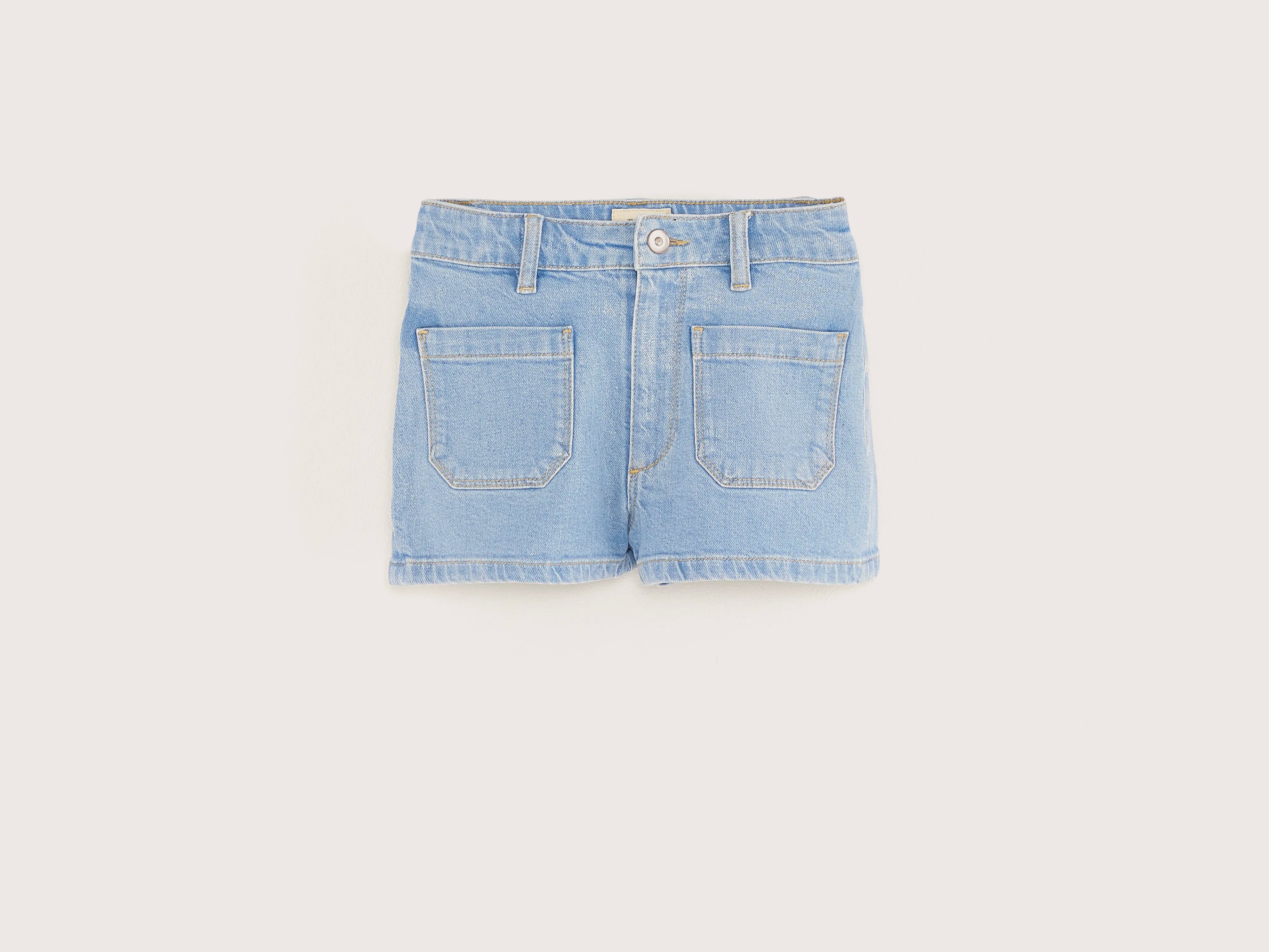 Men's Solid-Colored Pants for VersatilityPreppy denim shorts (251 / G / LT BLUE STONE)