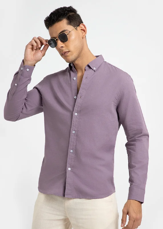 Men's Patterned Casual Shirts for Relaxed StylingLilac Cotton Linen Shirt