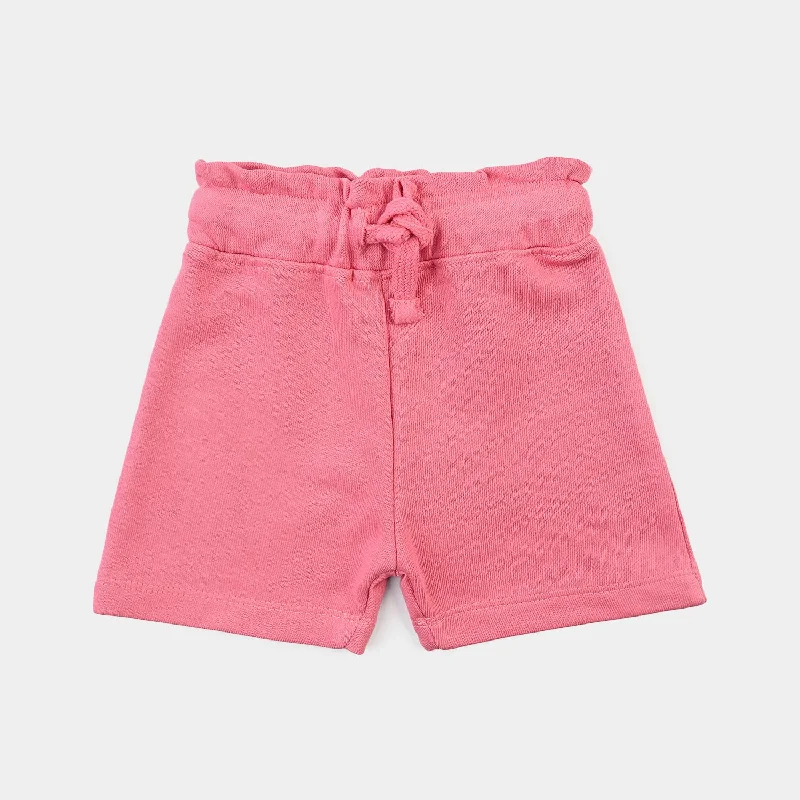 Men's Yoga Pants for FlexibilityInfant Girls Cotton Terry Short BASIC Short-Hot Pink