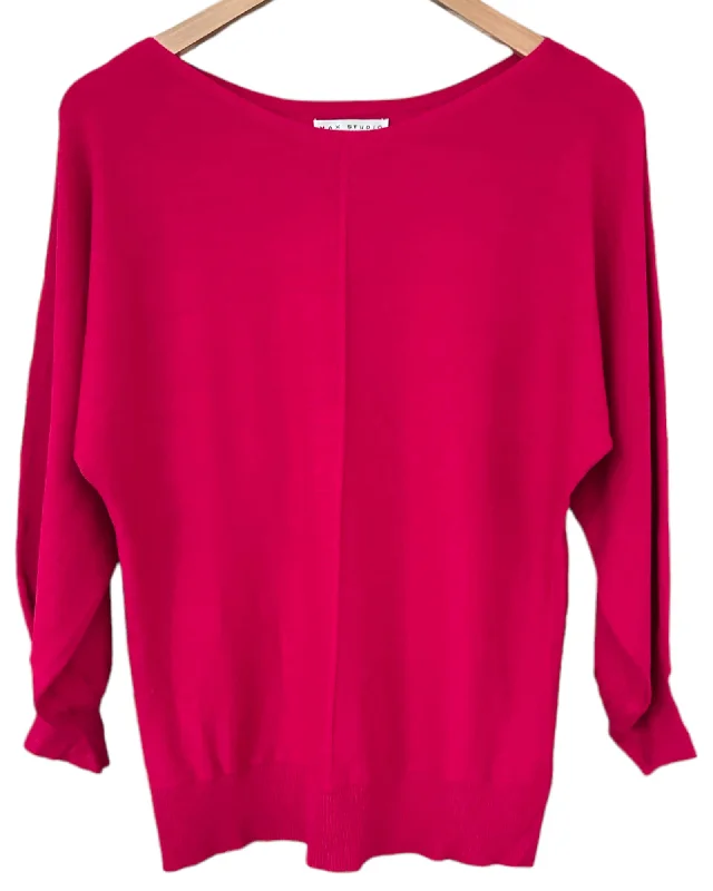 Cool Winter Red Dolman Sleeve Sweater