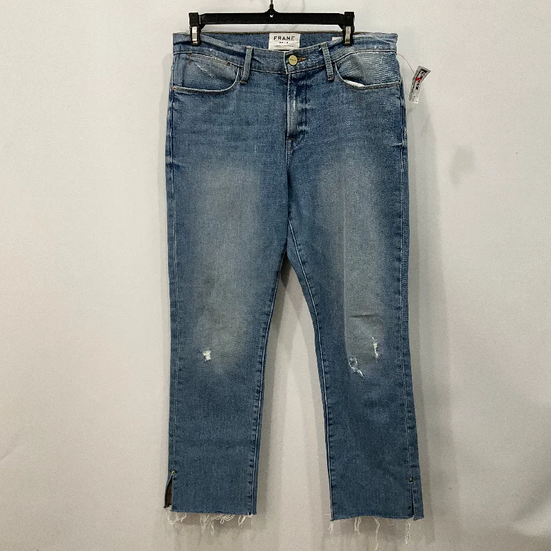 Comfort-Fit Men's JeansJeans Straight By Frame In Blue Denim, Size: 8