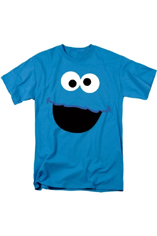 Comfortable Men's Polo ShirtsSesame Street Cookie Monster Face Short Sleeve Adult Tee / T-Shirt Comfortable Men's Polo ShirtsSesame Street Cookie Monster Face Short Sleeve Adult Tee / T-Shirt