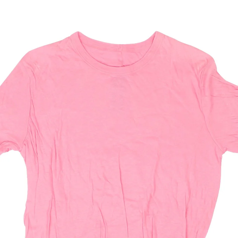 Men's Shirts with Plaid PatternsPop Pink Double Cotton Short Sleeve T-Shirt
