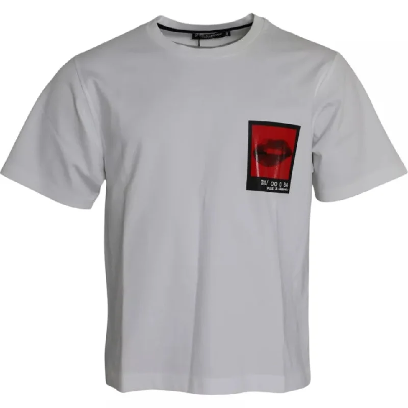 Solid-Colored Men's ShirtsDolce & Gabbana Lips Print Cotton Men Men's T-shirt (Pre-Owned) Solid-Colored Men's ShirtsDolce & Gabbana Lips Print Cotton Men Men's T-shirt (Pre-Owned)