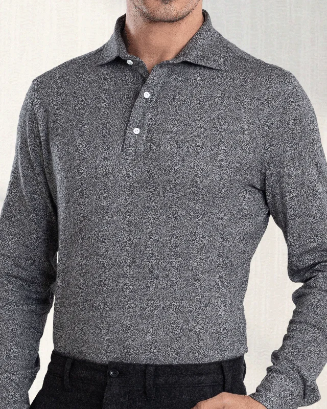 Men's Shirts with Double-Breasted DesignsDark Light Grey Heather