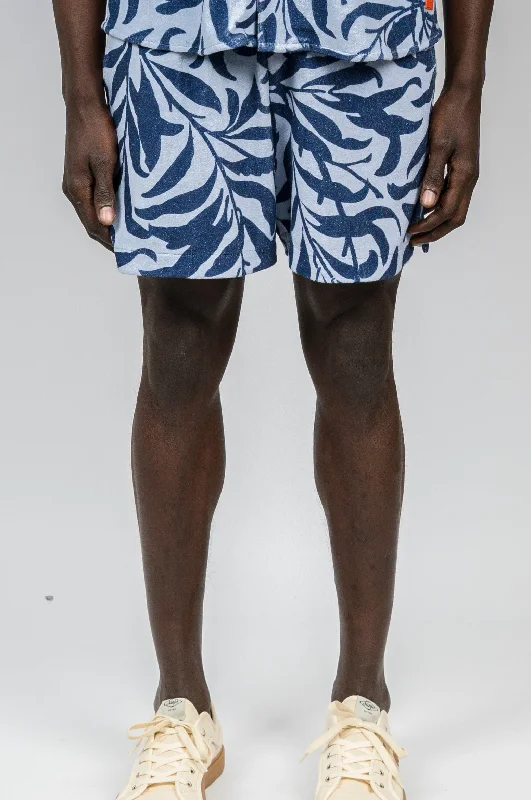 Men's Swim Trunks for SwimmingSky Blue Palm Terry Short