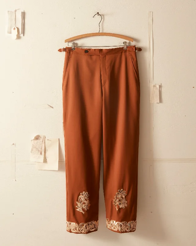 Men's Pants with Button-CuffsGilded Floral Suiting Trouser