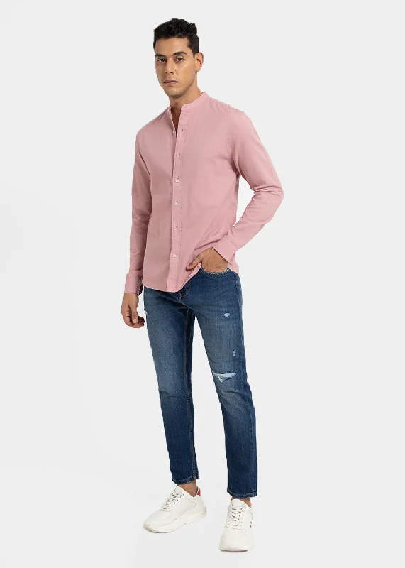 Men's Neutral-Tone Shirts for Versatile StylingSakura Pink Cotton Linen Shirt
