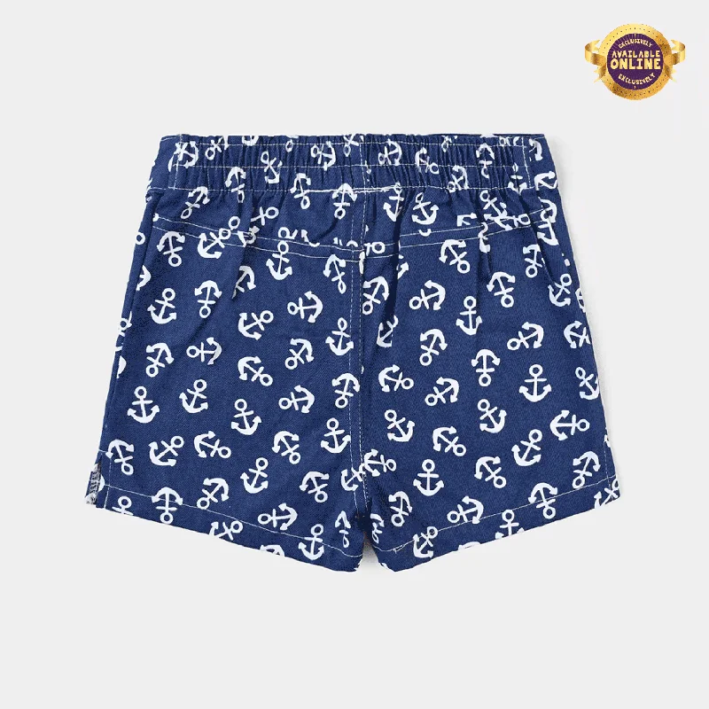 Men's Casual Pants for Everyday WearBoys PC Short Anchor-Blue