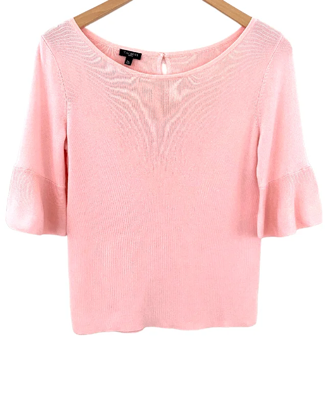 Light Spring Candy Heart Ruffle Cuff Sweater