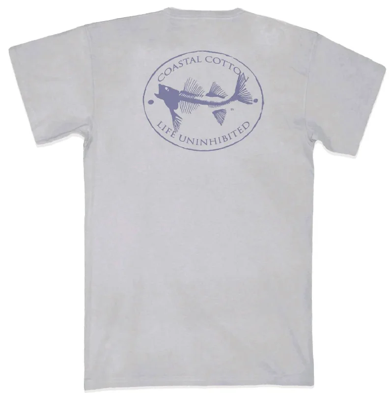 Striped Men's TopsUnisex Oval Short Sleeve Tee In Grey