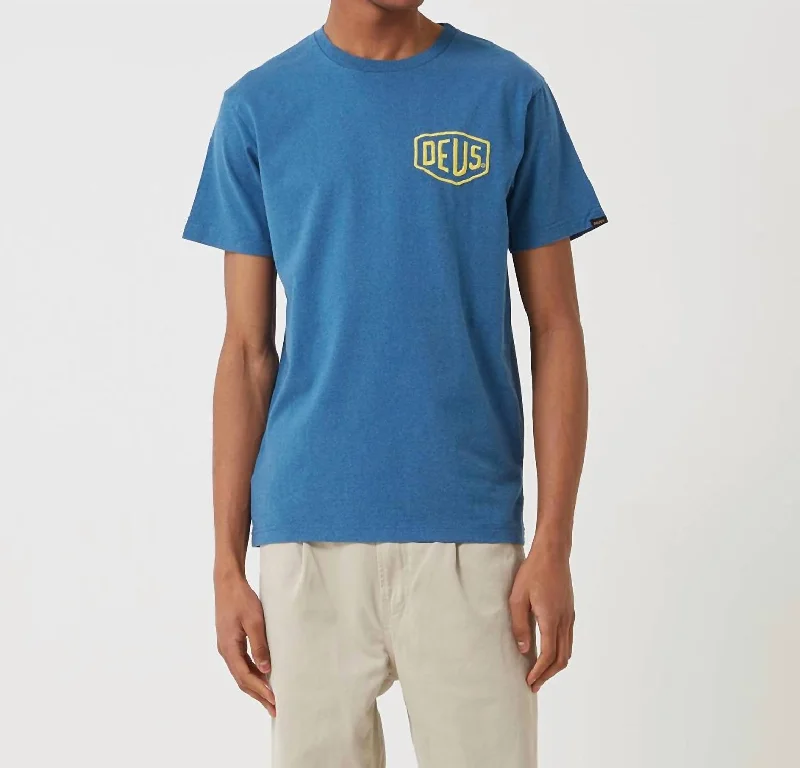 Men's Shirts with Floral PrintsPremium Venice Tee In Dark Blue Marl