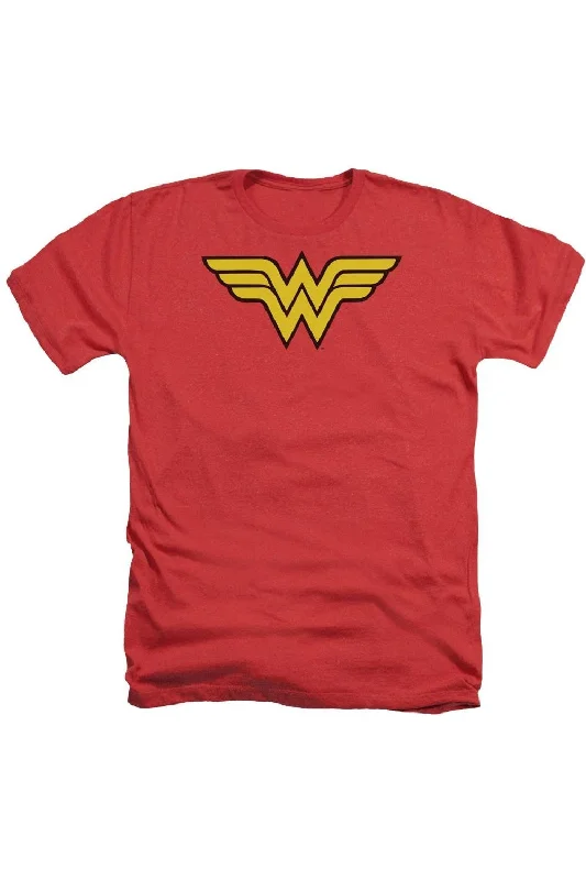 Lightweight Men's Linen ShirtsDC Comics Wonder Woman Logo Adult Heather Tee / T-Shirt Lightweight Men's Linen ShirtsDC Comics Wonder Woman Logo Adult Heather Tee / T-Shirt