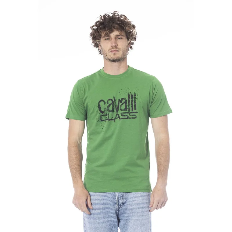 Men's Shirts with Embroidered DesignsCavalli Class  Cotton Men's T-Shirt