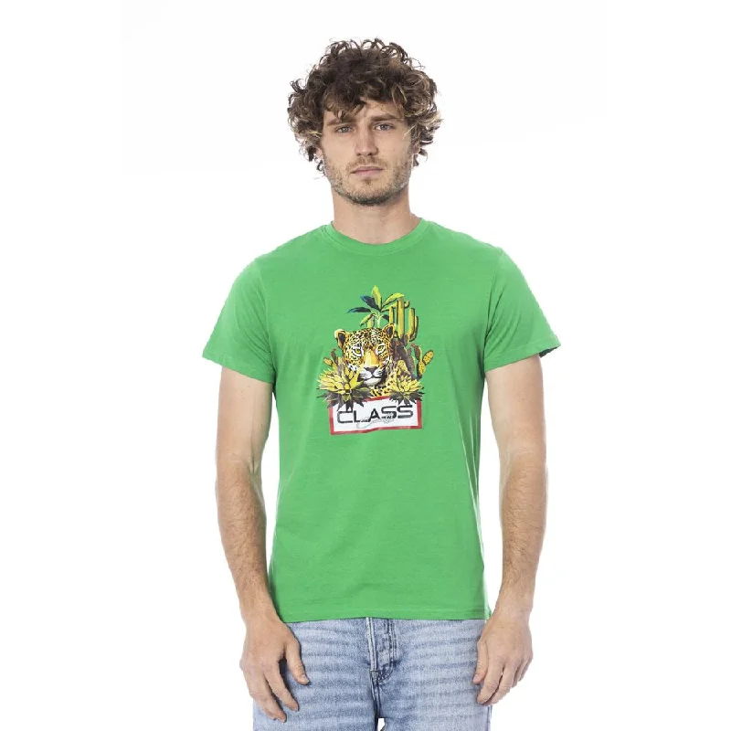 Men's Shirts with Patchwork PatternsCavalli Class  Cotton Men's T-Shirt
