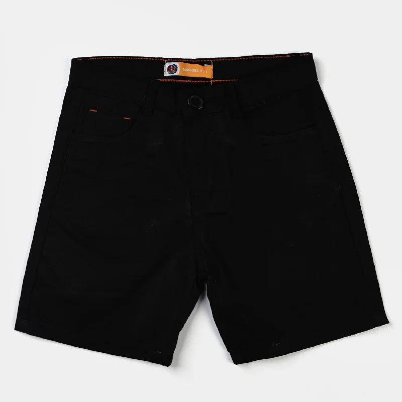 Men's Patterned Pants with Animal PrintsBoys Cotton Short Basic-BLACK