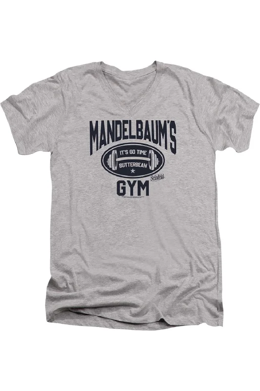 Men's Shirts with Appliqué DetailsSeinfeld Madelbaum´s Gym Short Sleeve Adult V Neck Premium Cotton Tee / T-Shirt Men's Shirts with Appliqué DetailsSeinfeld Madelbaum´s Gym Short Sleeve Adult V Neck Premium Cotton Tee / T-Shirt