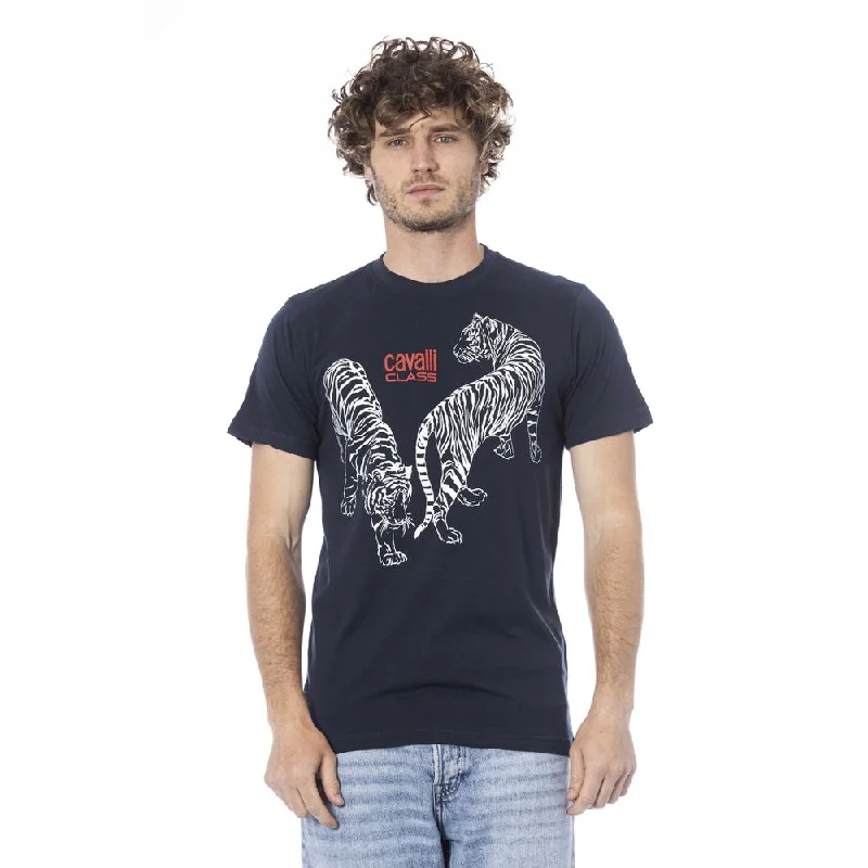 Men's Shirts with Ruffled HemlinesCavalli Class  Cotton Men's T-Shirt