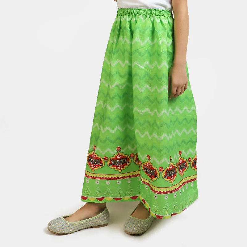 Men's Work Pants for Durability and ComfortGirls Cotton independence day Long Skirt Ikat - Green