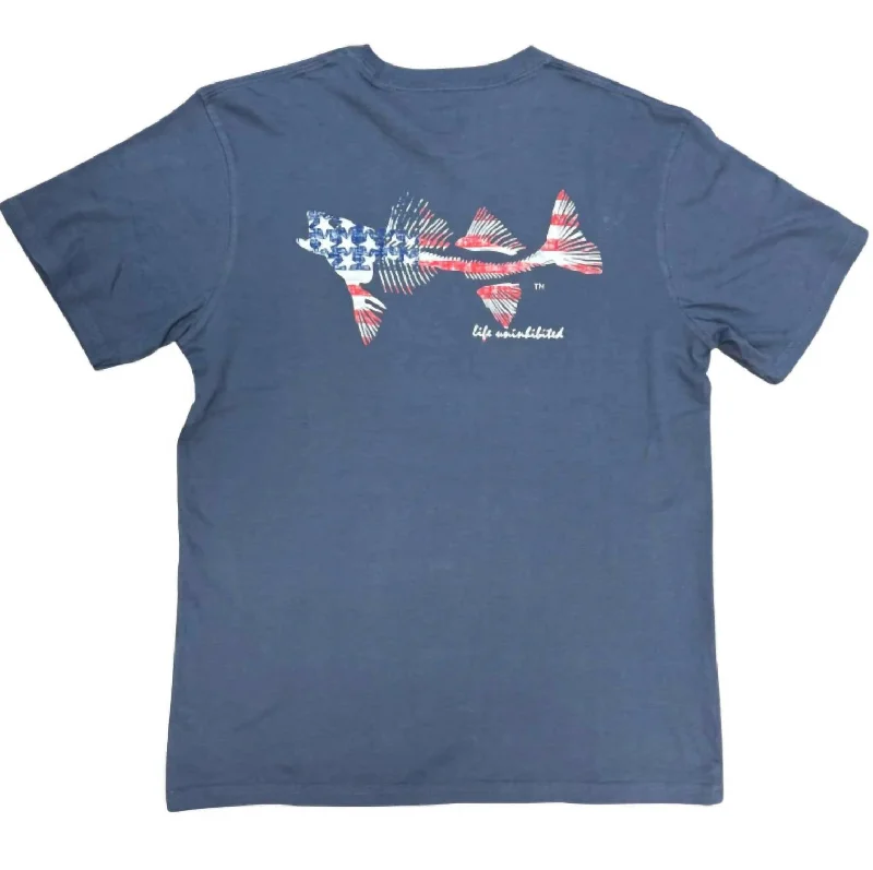 Men's Shirts with Patch PocketsMen's Flag Short Sleeve Tee In Marine