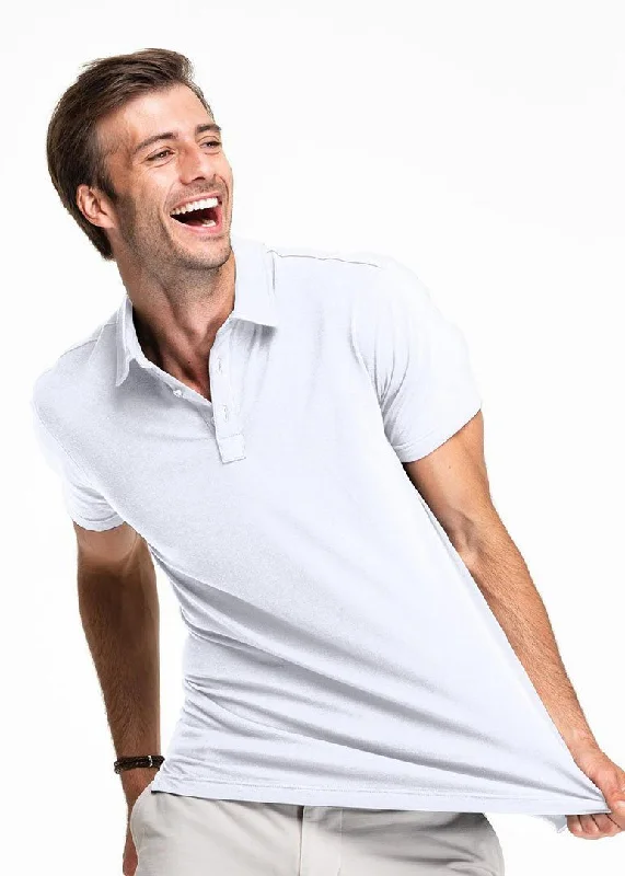 Lightweight Men's Linen ShirtsAll-In Polo | White