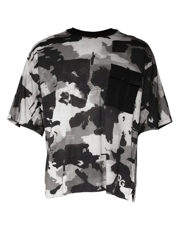 Solid-Colored Men's ShirtsDolce & Gabbana multi Camouflage Cotton Crewneck Men's T-shirt