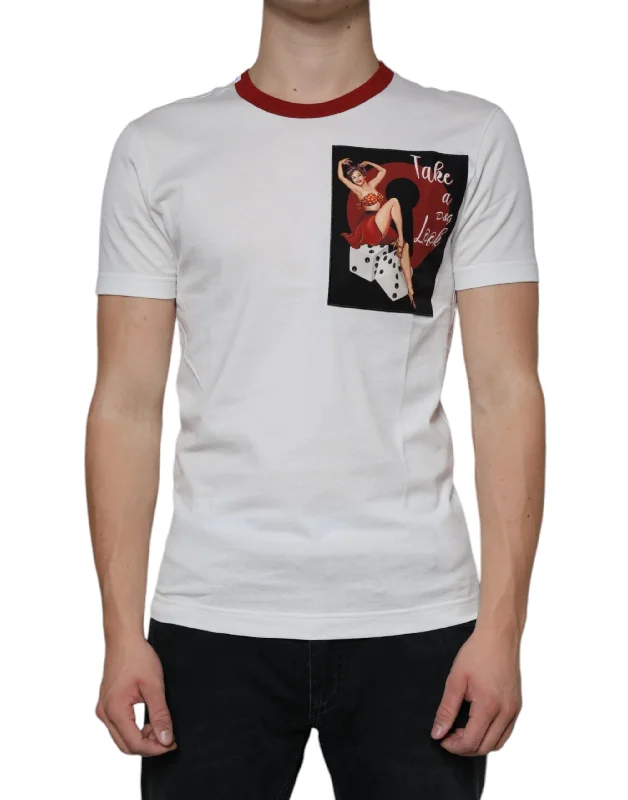 Men's Shirts with Adjustable CuffsDolce & Gabbana Graphic Print Cotton Crew Neck Men's T-shirt (Pre-Owned) Men's Shirts with Adjustable CuffsDolce & Gabbana Graphic Print Cotton Crew Neck Men's T-shirt (Pre-Owned)