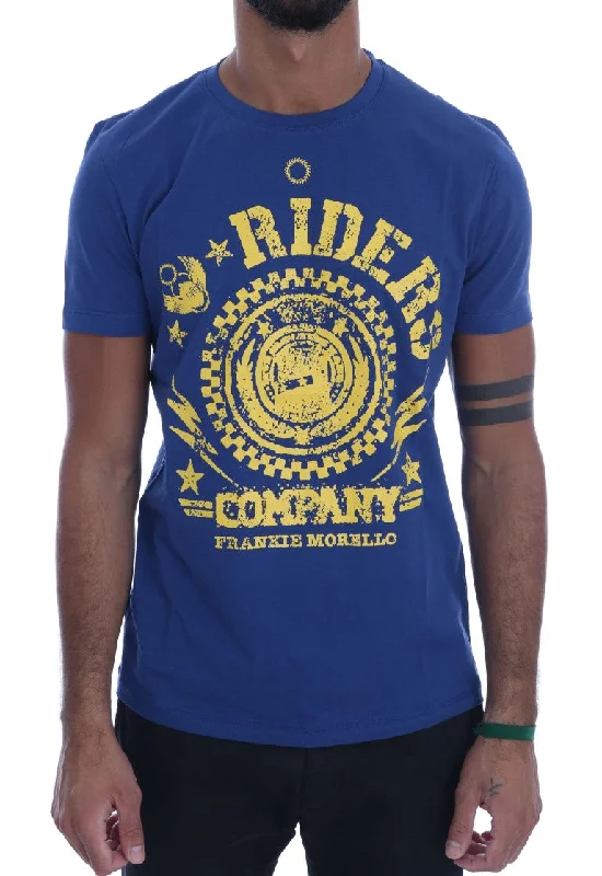 Breathable Men's Mesh TopsFrankie Morello  Cotton RIDERS Crewneck Men's T-Shirt