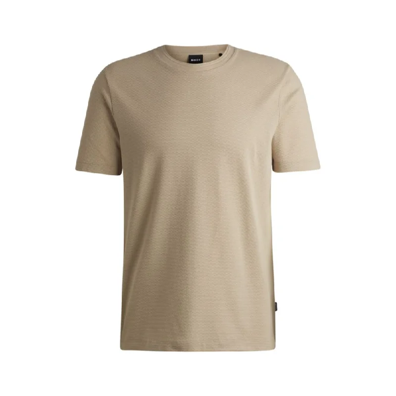 Men's Three-Quarter Sleeved TopsT-shirt with bubble-jacquard structure