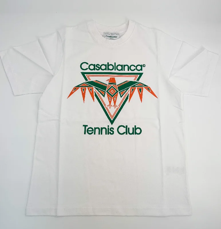 Men's Shirts with Belt LoopsCasablanca White Playful Eagle T-Shirt