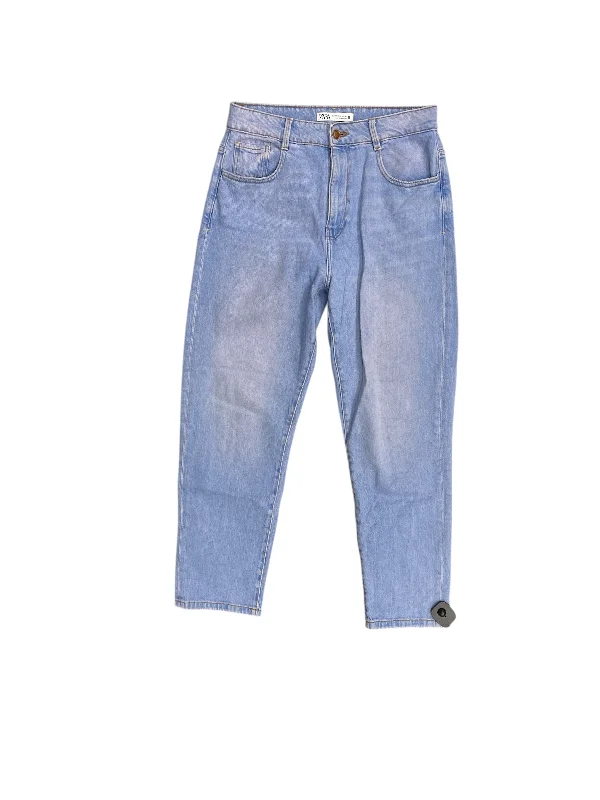 High-Waisted Bootcut Men's JeansJeans Straight By Zara In Blue Denim, Size: 8