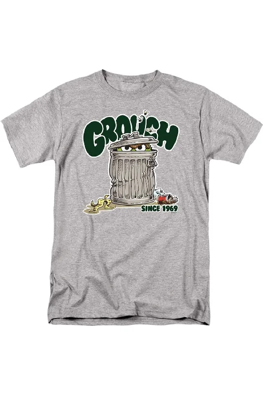 Men's Shirts with Checkered PatternsSesame Street Grouch Short Sleeve Adult Tee / T-Shirt Men's Shirts with Checkered PatternsSesame Street Grouch Short Sleeve Adult Tee / T-Shirt