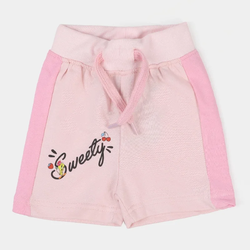 Men's Pants with Hidden PocketsInfant Girls Knitted Short Sweety | Light pink