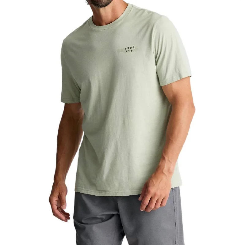 Men's Shirts with Chest PocketsFree Fly Octo Tee In Heather Desert Sage