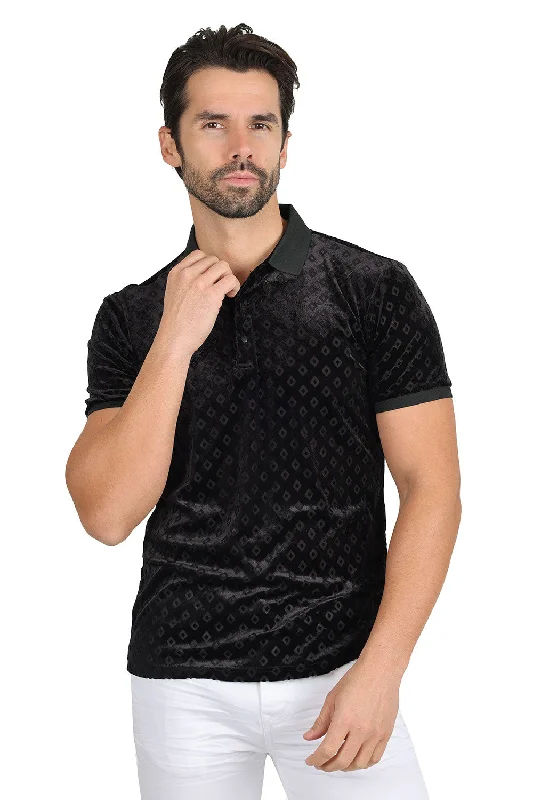 Men's Shirts with Striped PatternsBlack Diamond Polo Shirt